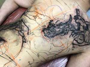 騎龍雷神図