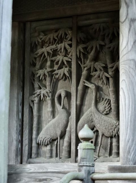 竹林の鶴