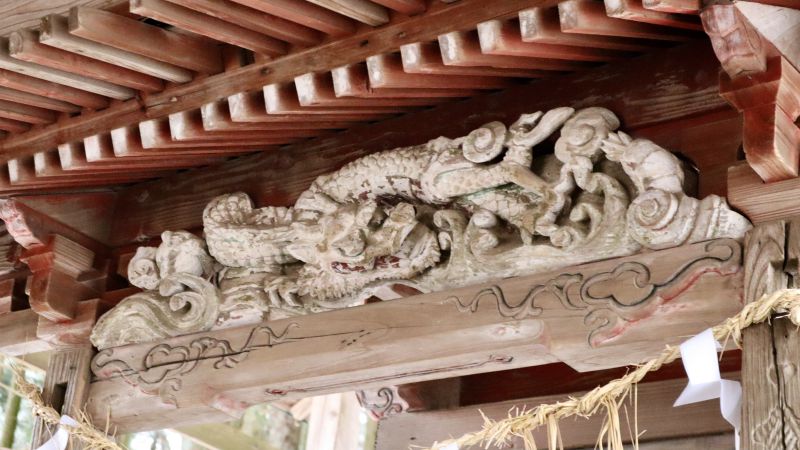 八幡神社御本殿向拝の龍