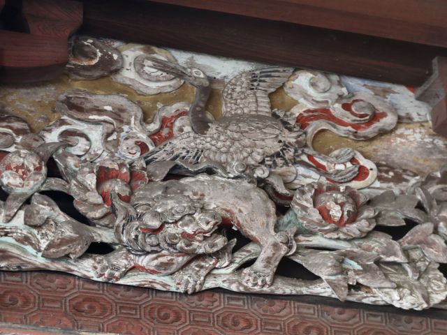 鶴 唐獅子牡丹