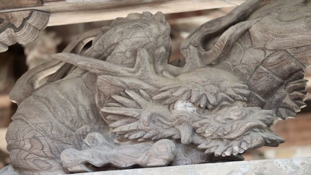 木乃宮神社御本殿向拝の龍