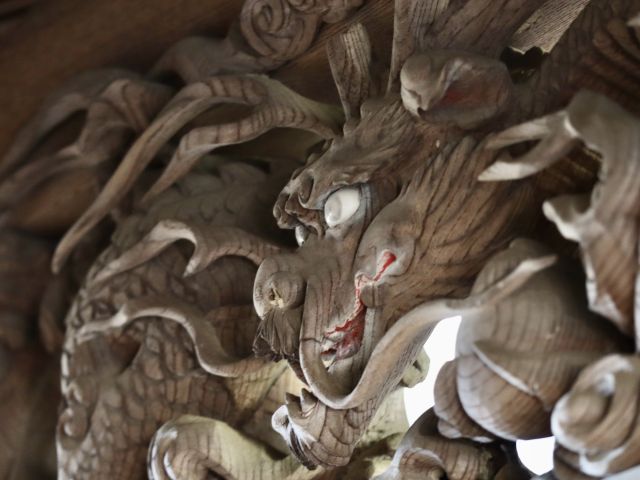 向拝の龍